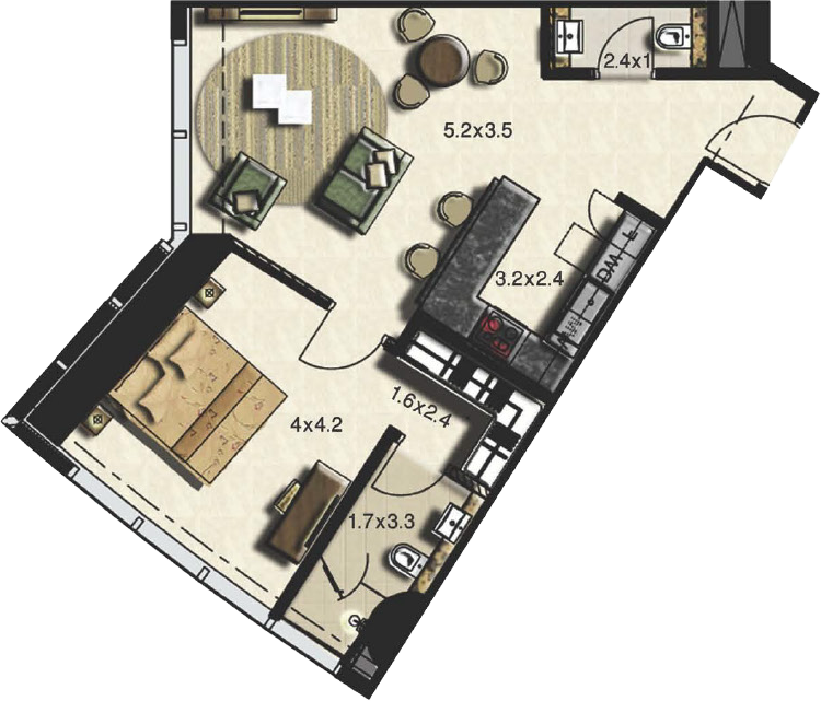 شقة floor plan